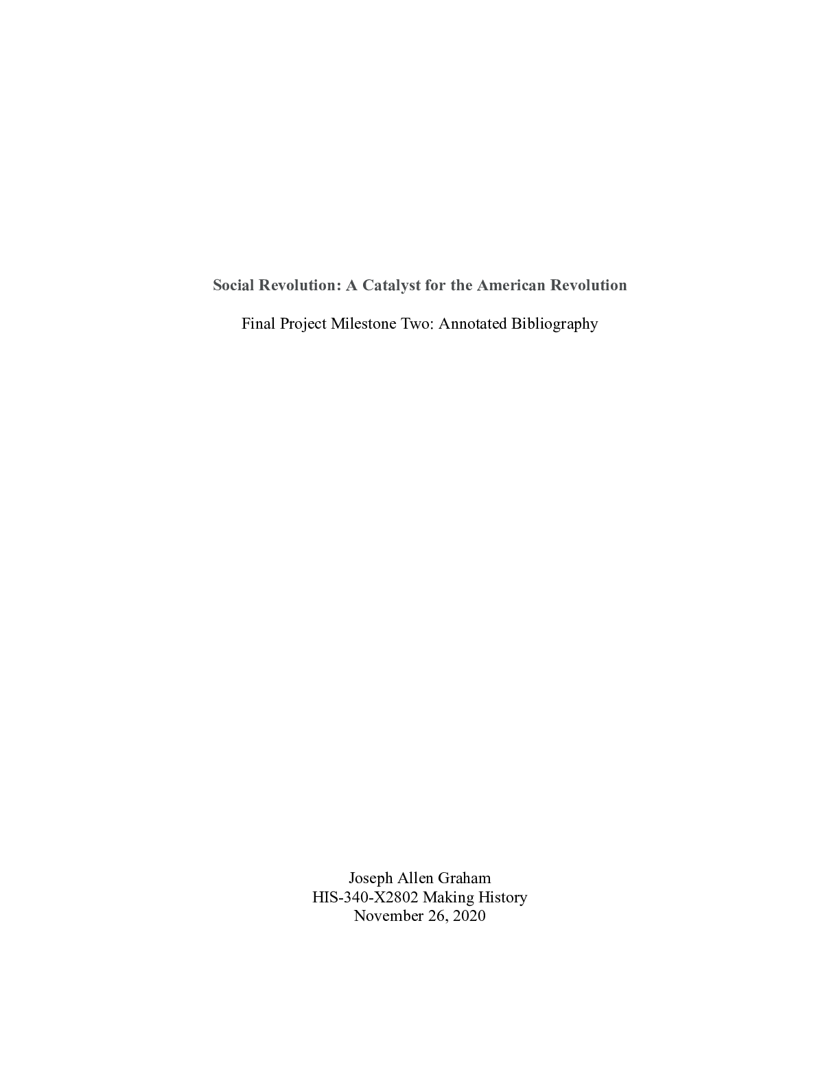 Preview image for Final Project Milestone Two Annotated Bibliography.docx    Social Revolution: A Catalyst f